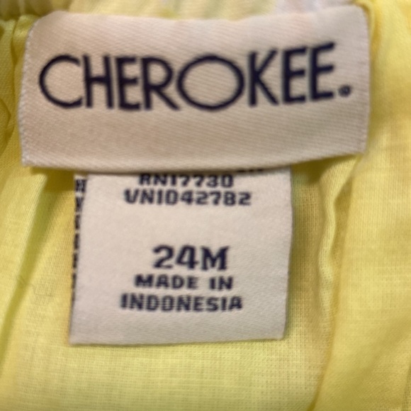 Cherokee Spring/Summer/Easter Sweater & Skirt Bundle Yellow 24 Months EUC - Picture 4 of 11